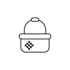 Basket icon. Simple thin line, outline of autumn icons for ui and ux, website or mobile application on white background