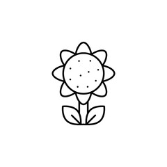 Obraz premium Sunflower icon. Simple thin line, outline vector of autumn icons for ui and ux, website or mobile application on white background