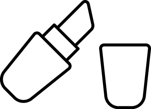 lipstick icon. Simple thin line, outline illustration of Beauty icons for UI and UX, website or mobile application on white background on the background of a light map