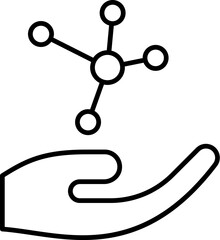 arm, molecule vector icon