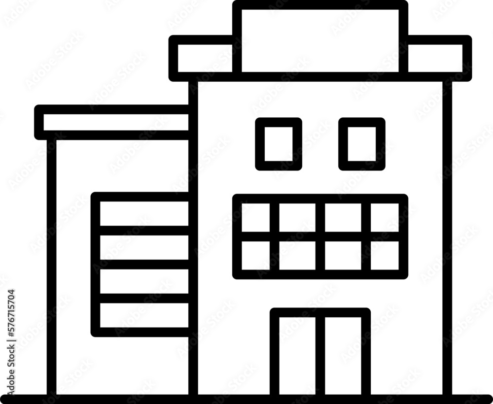 Poster building icon. simple thin line, outline vector of buildings icons for ui and ux, website or mobile 