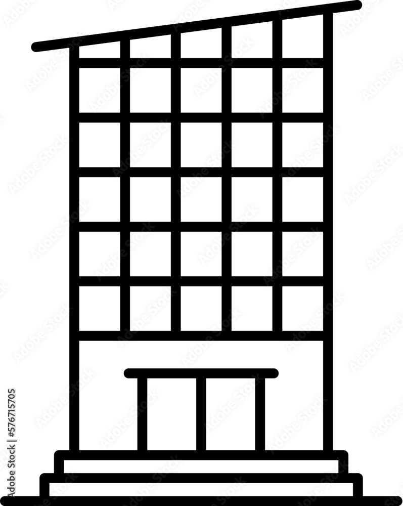 Poster building icon. simple thin line, outline vector of buildings icons for ui and ux, website or mobile 