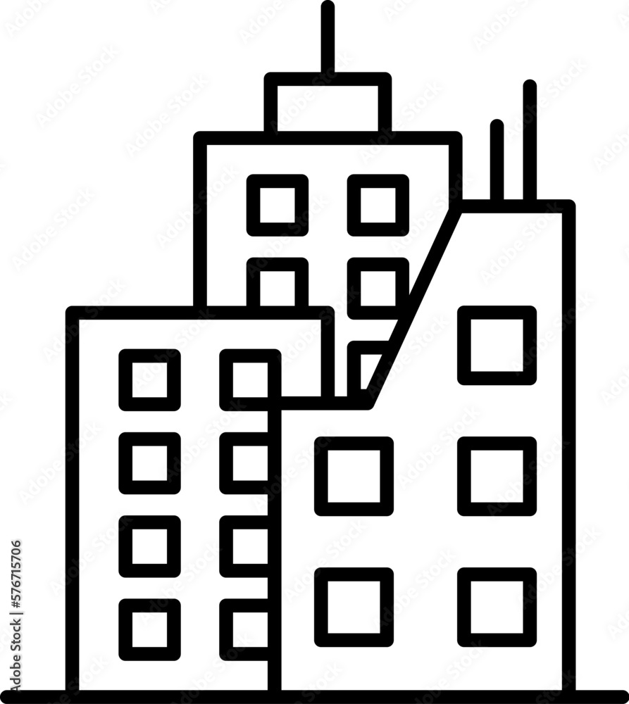 Poster building icon. simple thin line, outline vector of buildings icons for ui and ux, website or mobile 