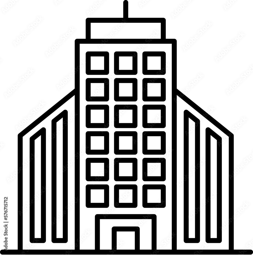Poster building icon. simple thin line, outline vector of buildings icons for ui and ux, website or mobile 