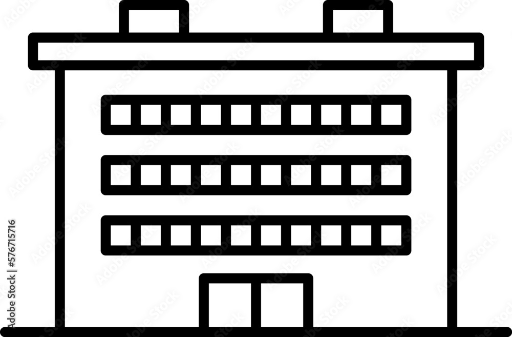 Poster building icon. simple thin line, outline vector of buildings icons for ui and ux, website or mobile 
