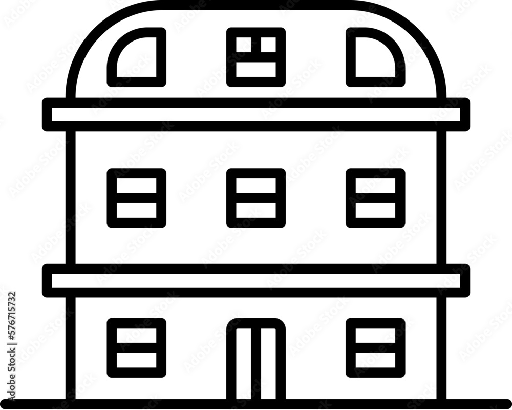 Poster building icon. simple thin line, outline vector of buildings icons for ui and ux, website or mobile 