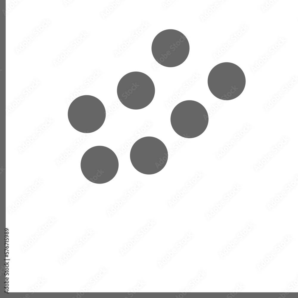 Poster scattered chart icon. simple glyph vector of charts and diagrams set for ui and ux, website or mobil