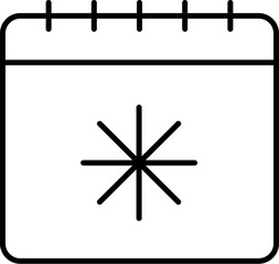 Calendar, snow vector icon