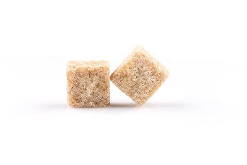 brown sugar cubes isolated