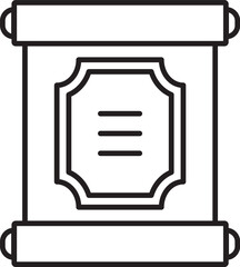 Chinese, paper, scroll icon. Simple thin line, outline vector of Chinese icons for UI and UX, website or mobile application on white background