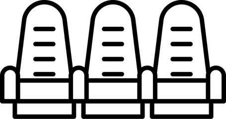seats in the cinema vector icon