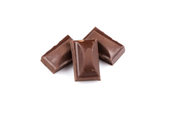 Chocolate sweet brown dark milk on white