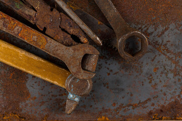 Old rusty tools
