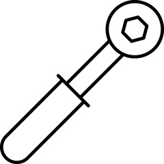 wrench, carpenter icon. Simple thin line, outline vector of Construction tools icons for UI and UX, website or mobile application on white background