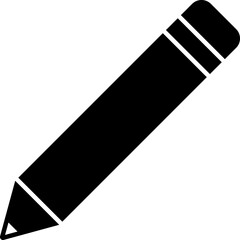 Pencil Icon Vector. Perfect Black pictogram illustration on white background.