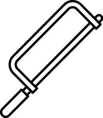 saw icon. Simple thin line, outline vector of Construction tools icons for UI and UX, website or mobile application on white background