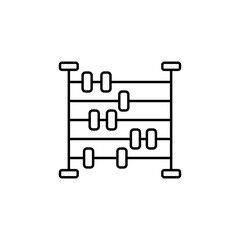 abacus outline icon. Simple vector for UI and UX, website or mobile application on white background