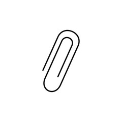 paper clip outline icon. Simple vector for UI and UX, website or mobile application on white background