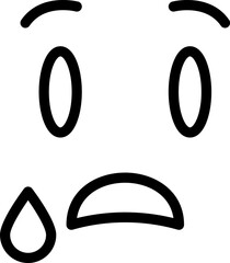 anxious, face vector icon