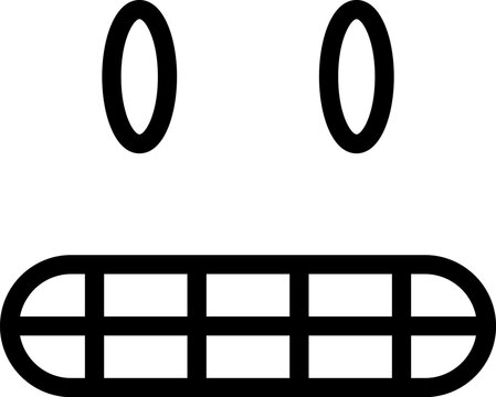 zipper-mouth, face icon. Simple thin line, outline vector of Emotion icons for UI and UX, website or mobile application on white background