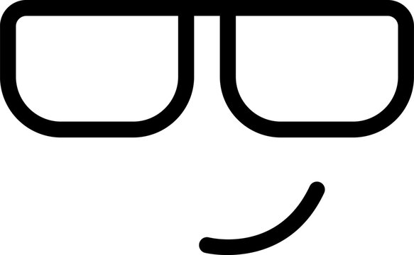 smiling, face, with, sunglasses vector icon