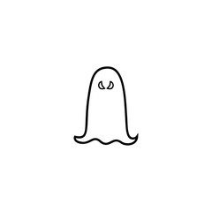 Ghost icon. Simple outline vector of halloween for UI and UX, website or mobile application on white background