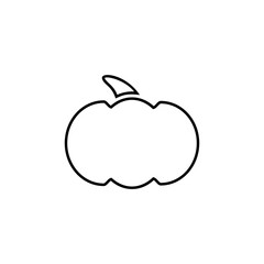 Pumpkin icon. Simple outline vector of halloween for UI and UX, website or mobile application on white background