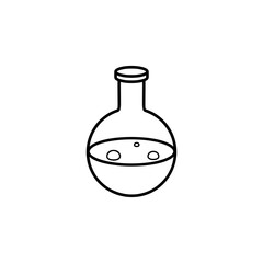 Flask with liquid icon. Simple outline vector of halloween for UI and UX, website or mobile application on white background