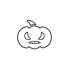 Evil pumpkin vector icon