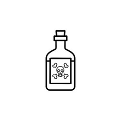 Bottle of poison vector icon