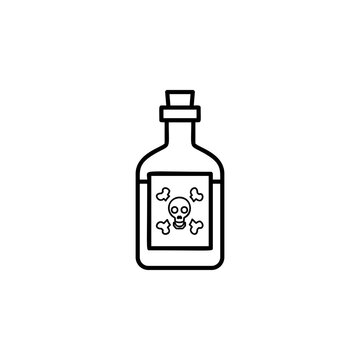 Bottle of poison vector icon