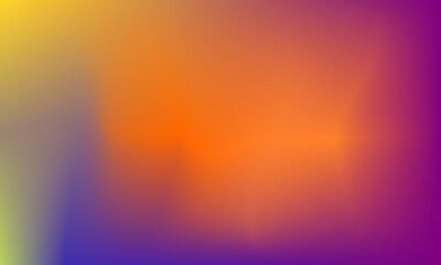 Abstract Blurred purple blue orange yellow background. Soft gradient backdrop.  For brochure covers, flyers, booklets, branding. Colorful Background.