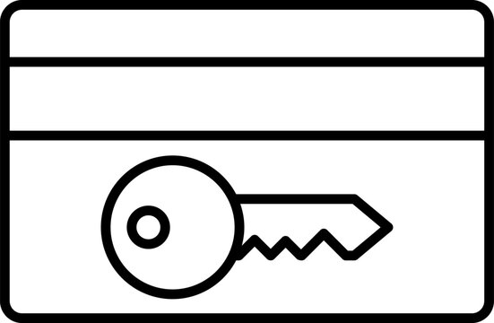 key, card vector icon