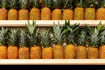 Pineapple row at the market.