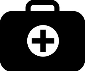 Obraz premium The icon of medicine bag, surgical bag, first-aid kit. Simple flat icon illustration, vector of medicine bag, surgical bag, first-aid kit for a website or mobile application on white background