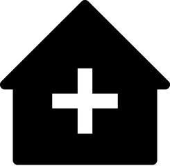 The icon of medical house. Simple flat icon illustration, vector of medical house for a website or mobile application on white background