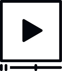 video, play, education, online training vector icon