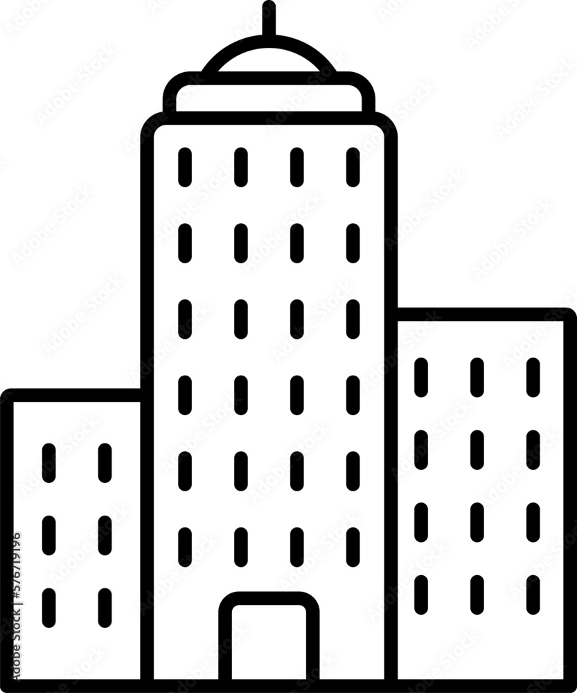 Poster building icon. simple thin line, outline vector of real estate icons for ui and ux, website or mobil