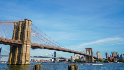 Naklejka premium Brooklyn and Manhattan bridges