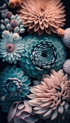 Fototapeta na wymiar Beautiful floral texture and pattern, made with generative ai