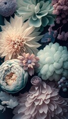 Beautiful floral texture and pattern, made with generative ai