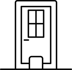 door icon. Simple thin line, outline vector of Real Estate icons for UI and UX, website or mobile application on white background