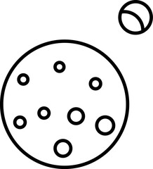 planets, space icon. Simple thin line, outline vector of space, cosmos, universe icons for UI and UX, website or mobile application on white background