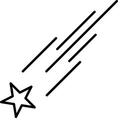 star, meteor icon. Simple thin line, outline vector of space, cosmos, universe icons for UI and UX, website or mobile application on white background