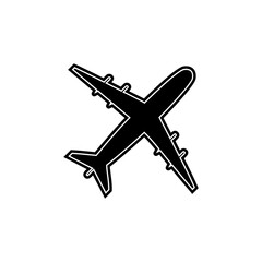 Aircraft icon, vector, illustration on white background