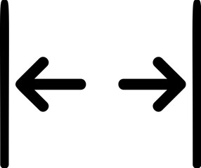 Gap, text icon. Simple glyph vector of text editor set icons for UI and UX, website or mobile application on white background