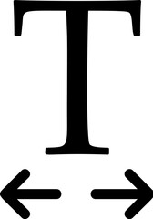 Horizontal, text vector icon