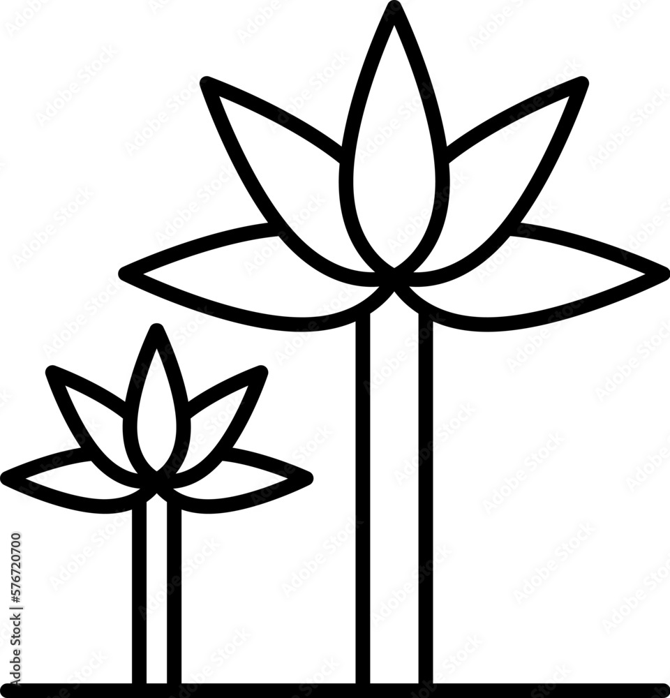 Poster tree, palm icon. simple thin line, outline vector of trees icons for ui and ux, website or mobile ap