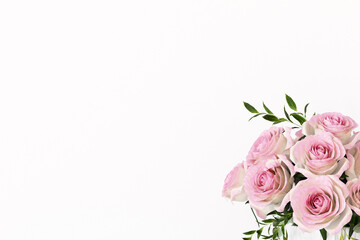 Obraz na płótnie Canvas bouquet of roses background, 3d rendering