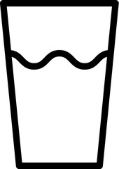glass, water icon. Simple thin line, outline illustration of water icons for UI and UX, website or mobile application on white background